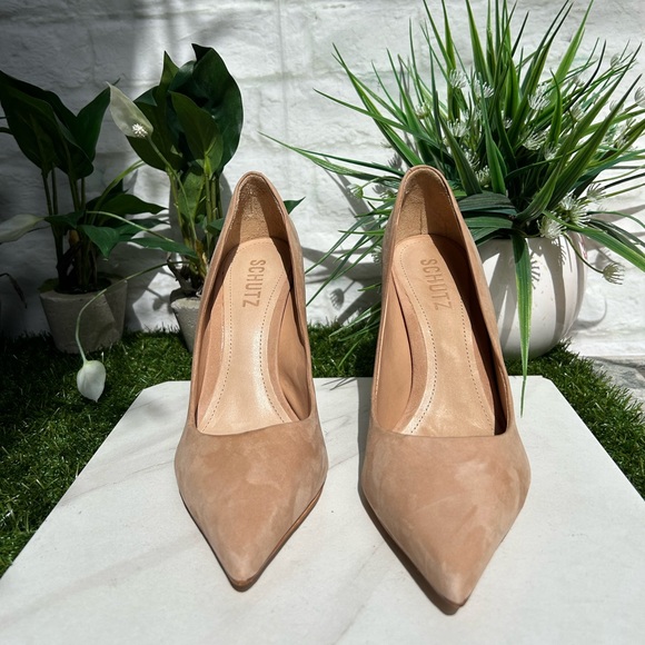 SCHUTZ Lou Pointed Toe Pump Women Nubuck  Pump size 7B NEW - Picture 16 of 16